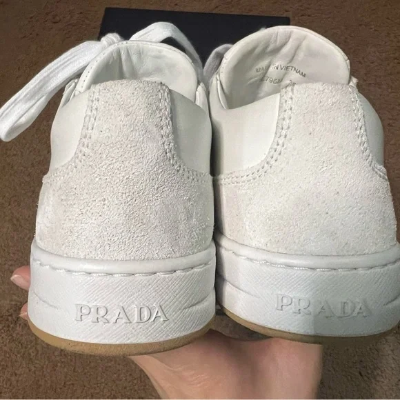 Gray and White Prada sneakers - Picture 3 of 7